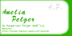 amelia pelger business card